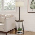 Hastings Home Hastings Home Hairpin Legs End Table Floor Lamp with USB Port 456528FCL